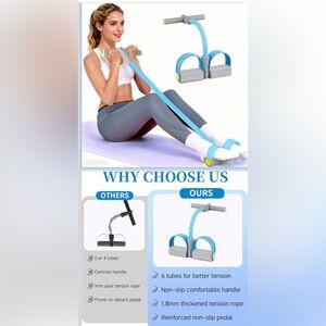 AS YOU SEE IT ON TIKTOK Blue and Yellow Resistance Band Set